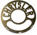 Chrysler Parts -  Tail Light Name Plate - "Chrysler" Script Behind Lens. Stainless, New