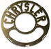 Chrysler Parts -  Car Tail Light Name Plate - "Chrysler" Script Behind Lens. Stainless, New