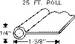 Chrysler Parts -  Chrysler Car Fender Welting 1-3/8" Wide 1/4" Bead