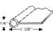 Chrysler Parts -  Chrysler Car Fender Welting 1-3/8" Wide 1/4" Bead