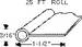 Chrysler Parts -  Chrysler Car Fender Welting 1-1/2" Wide 3/16" Bead
